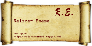 Reizner Emese névjegykártya